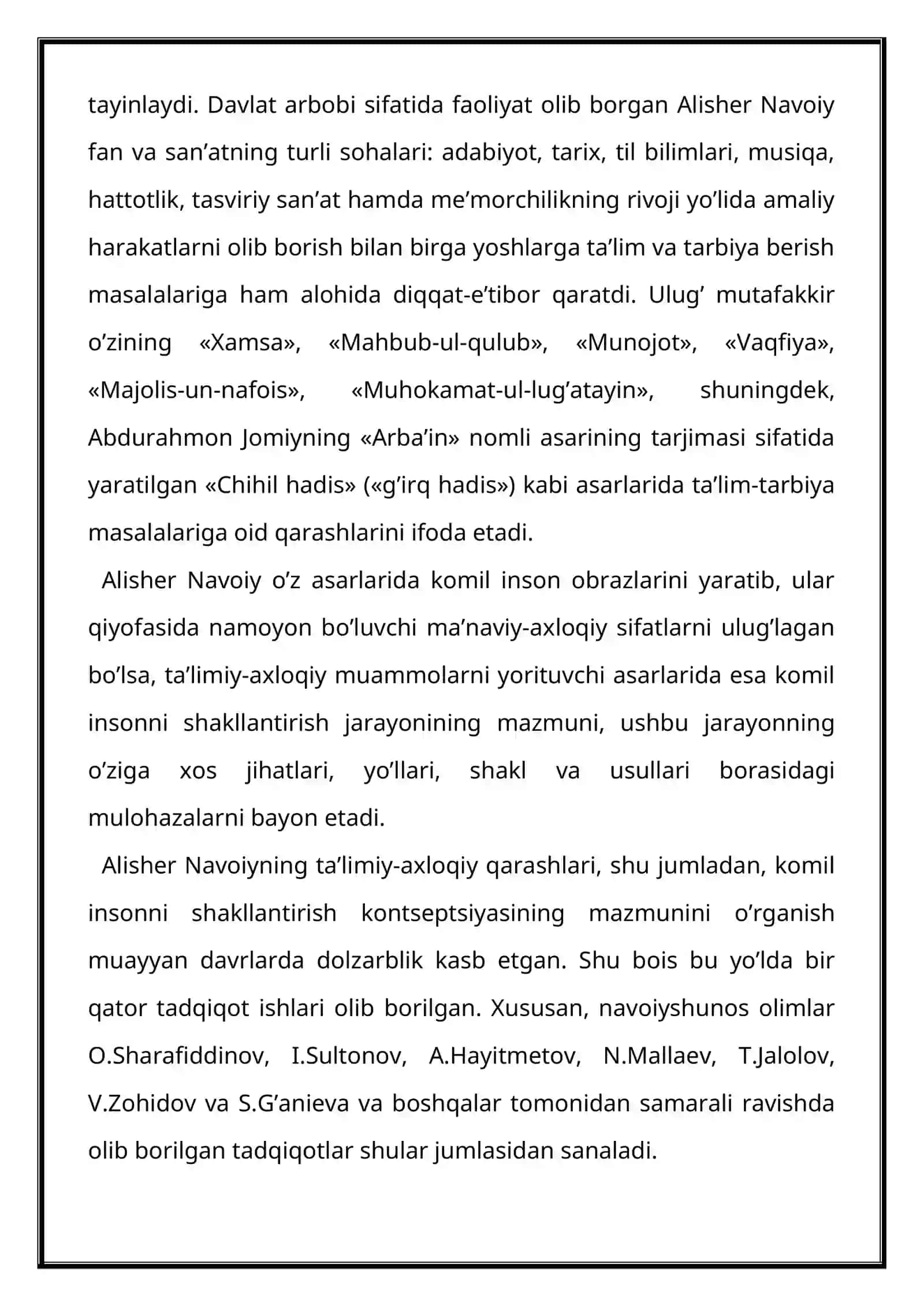 Alisher Navoiy pedagogik qarashlari 4