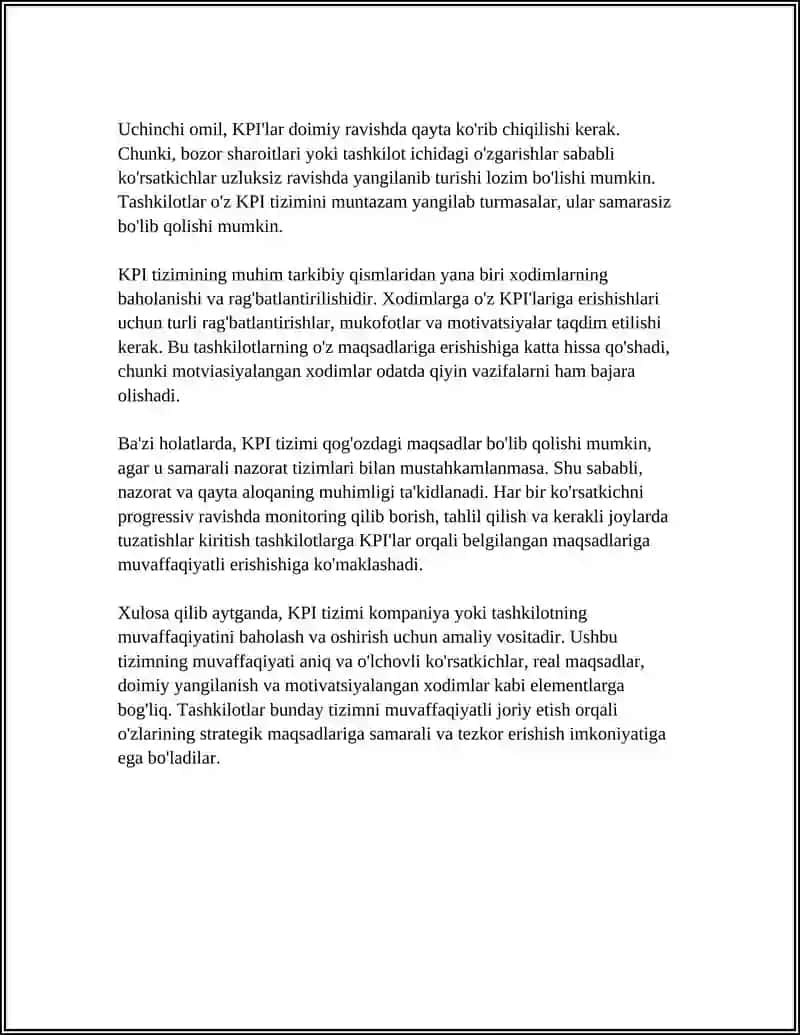 KPI TIZIMI 4