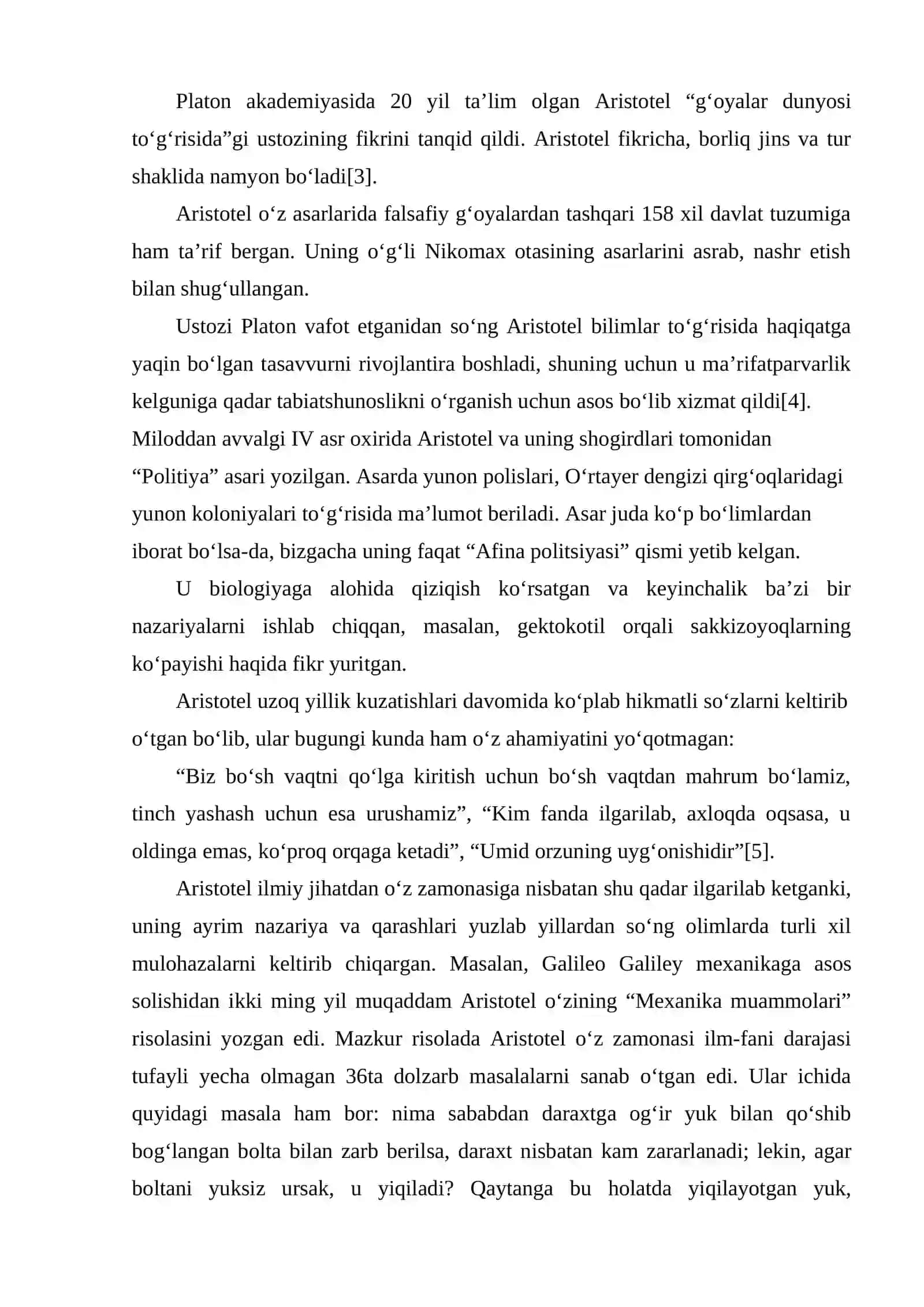 Aristotel falsafasi asari muallifi 4