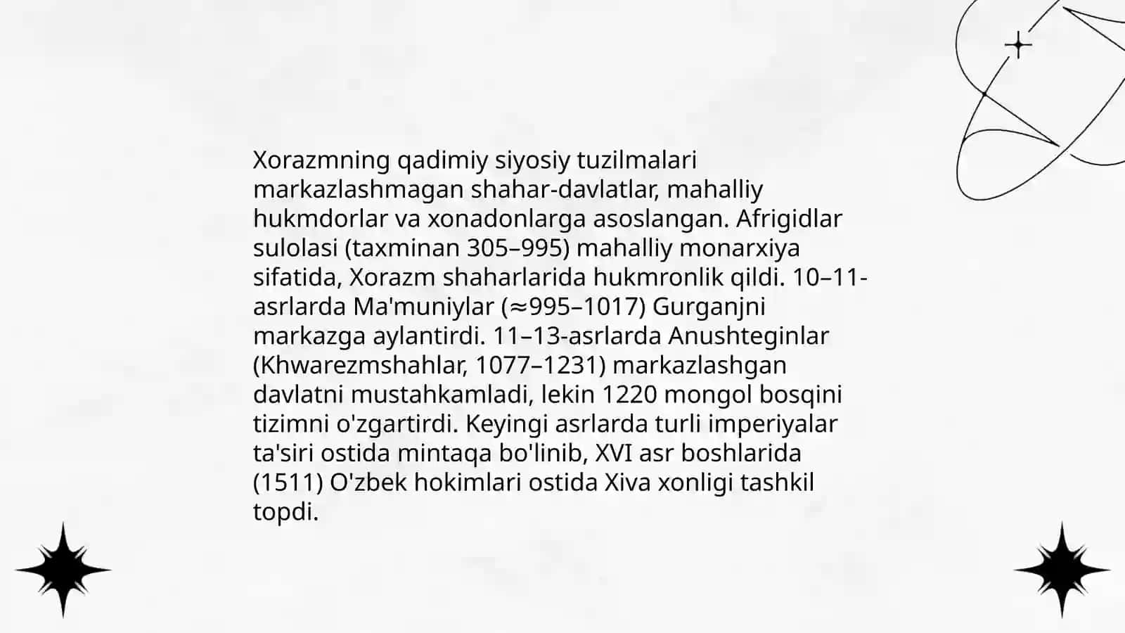 Xiva xonligining tashkil topishi 4