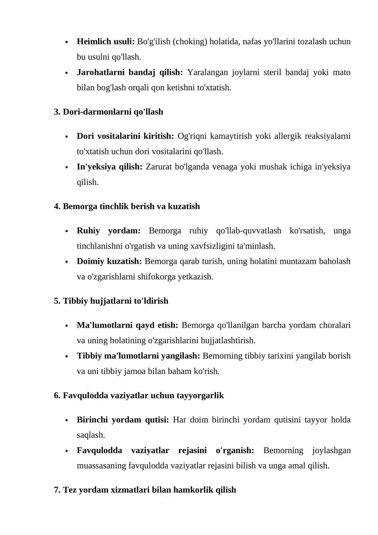 Kechiktirib bolmaydigan holatlarda tez tibbiy yordam korsatish 4