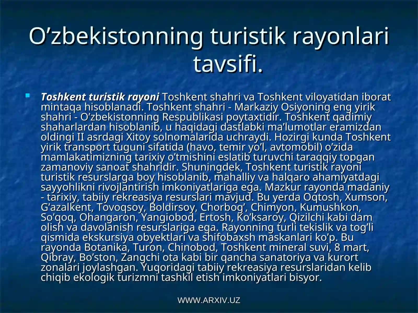 O’zbekistonda turistik rayonlashtirish 4