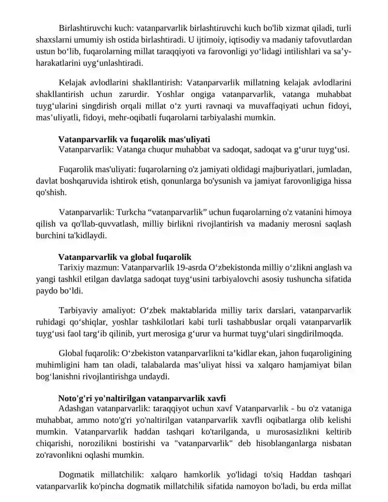 Vatanparvarlikni Tarbiyalash 4