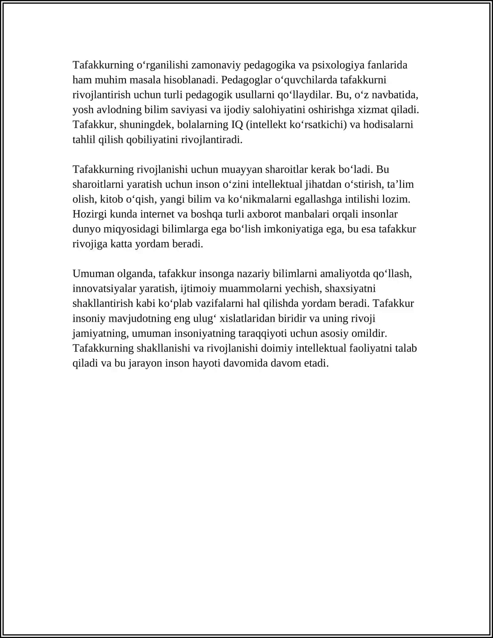 TAFFAKUR VA IDROK 4