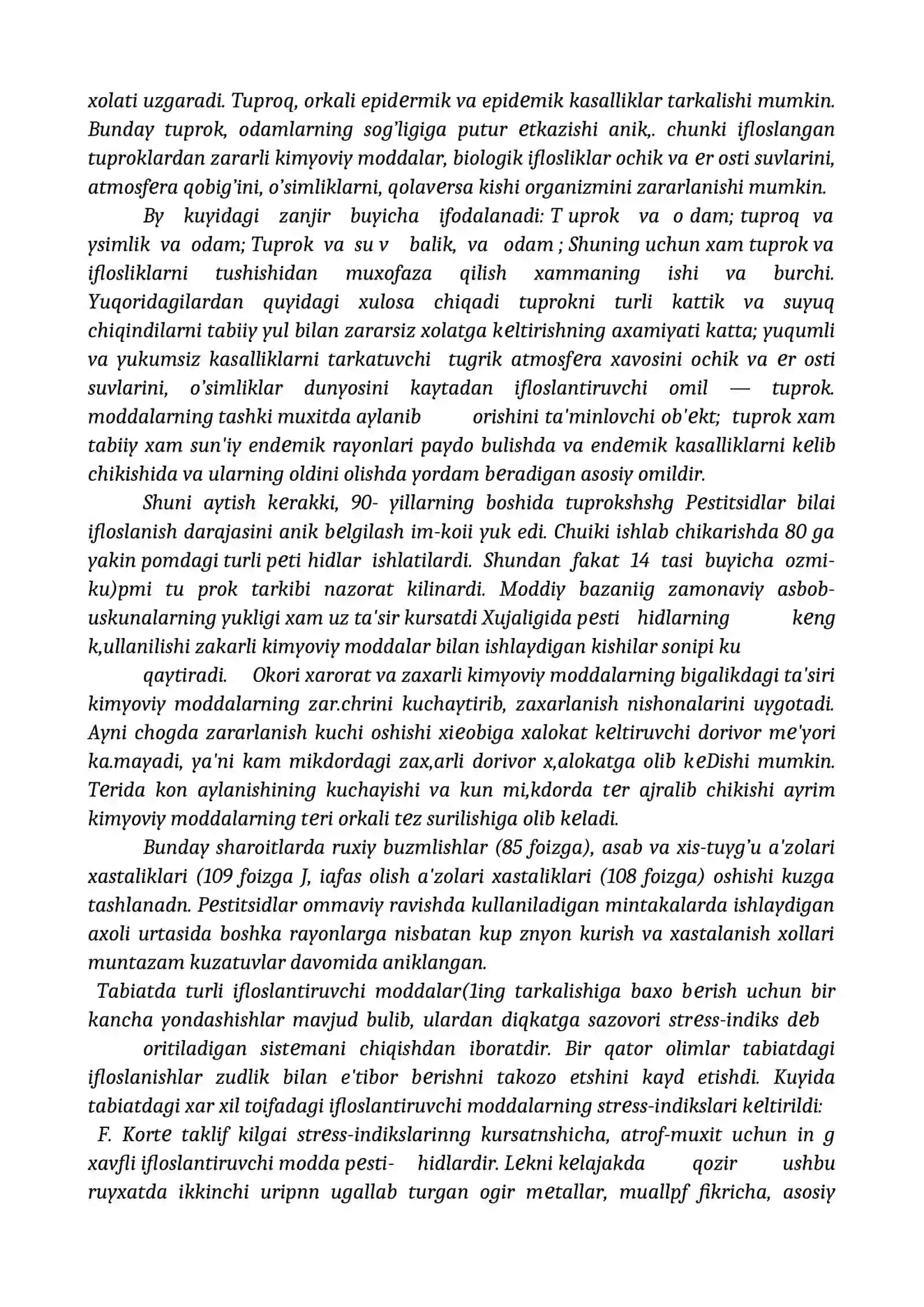 Peststidlarni qo'llash natijasida tuproqlarni ifloslanishi 4