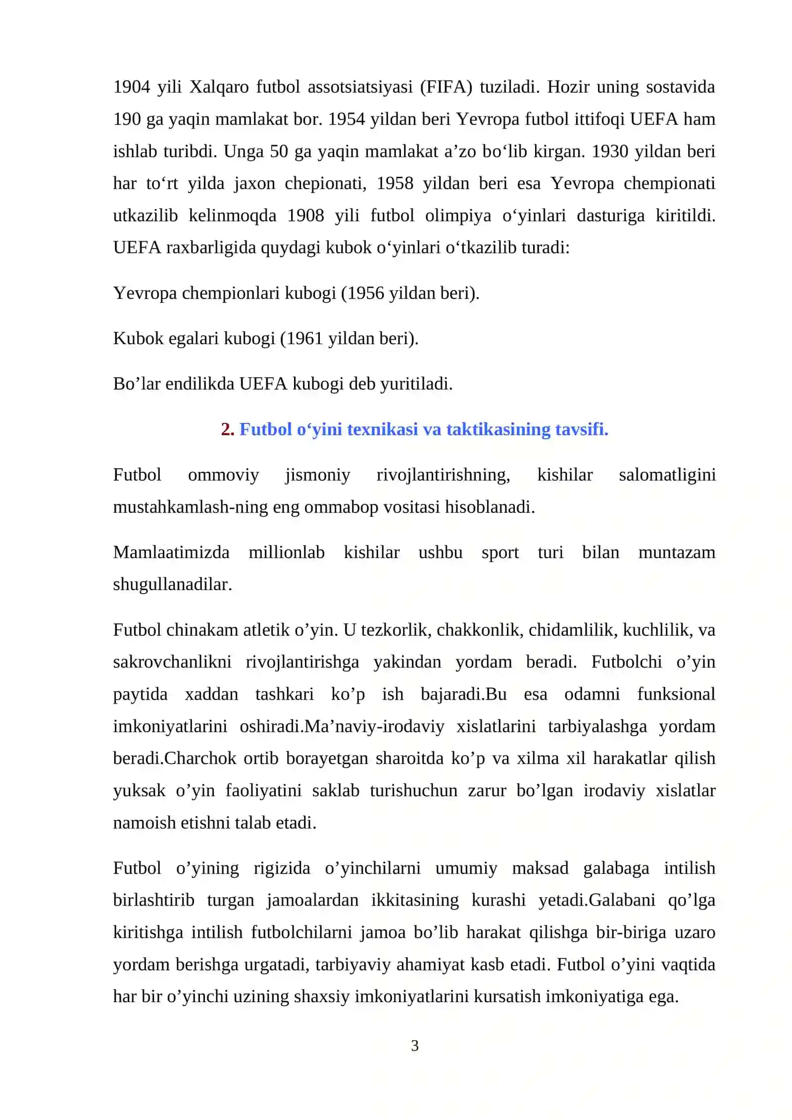 Futbol o‘yinining kelib chiqishi, qoidalari va rivojlanish tarixi 4