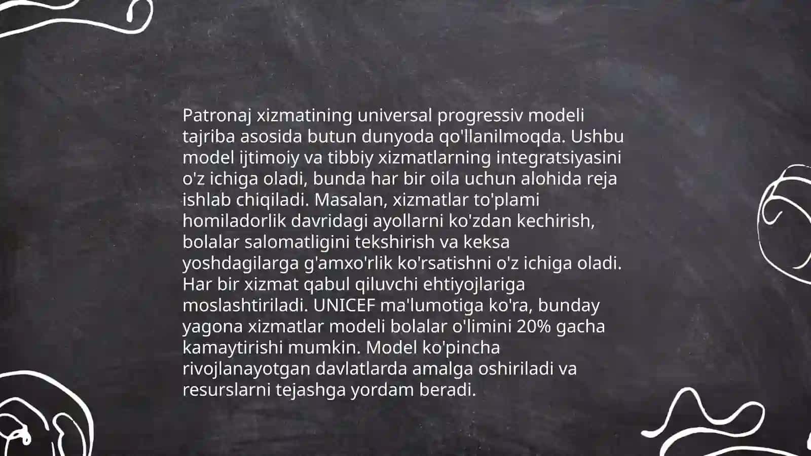 Patronaj xizmatining universal progerssiv modeli haqida tushuncha va unga qoyiladigan talablari 4