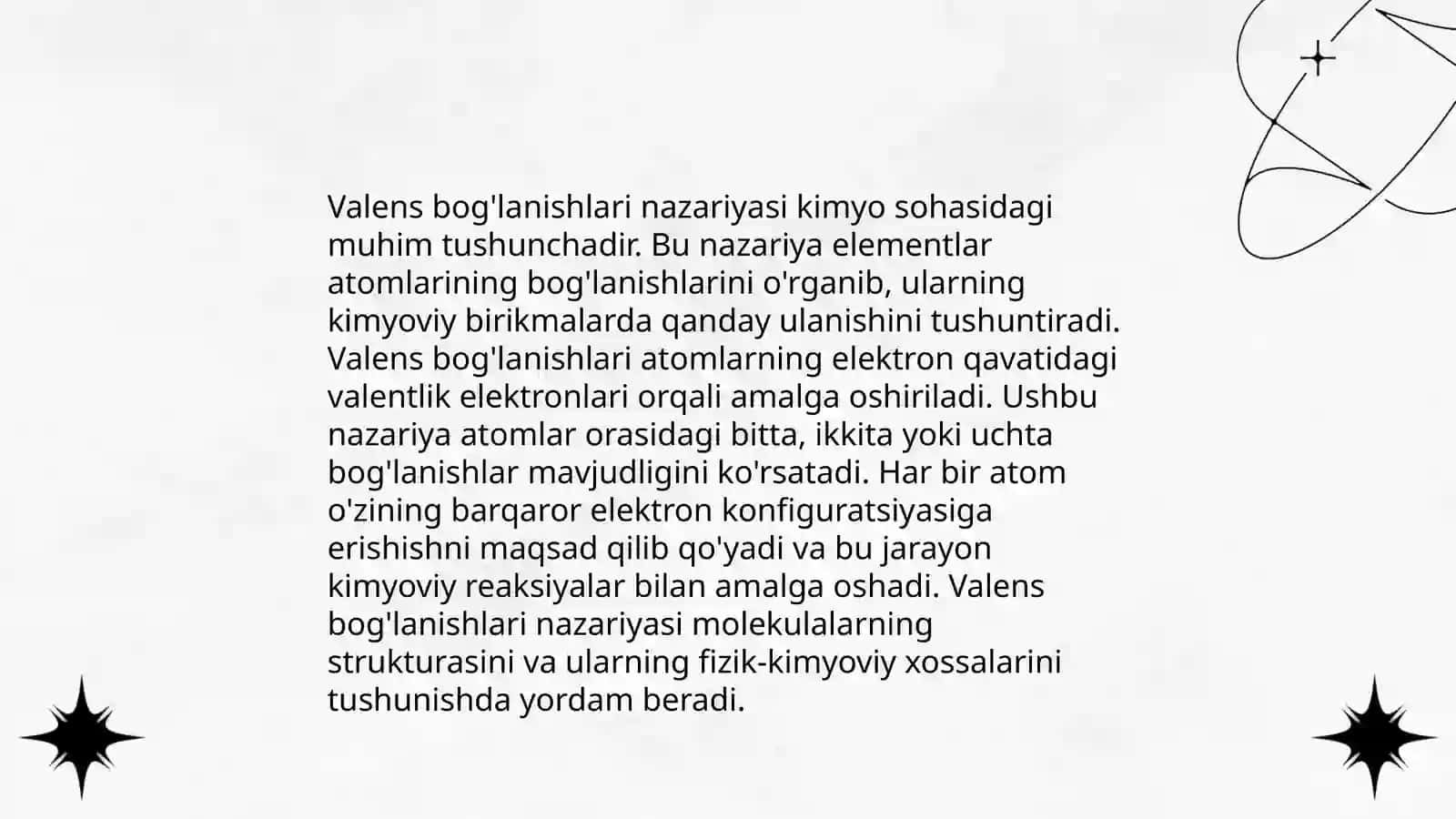Kimyoviy bogʻlanishlar nazariyasining rivojlanishi 4