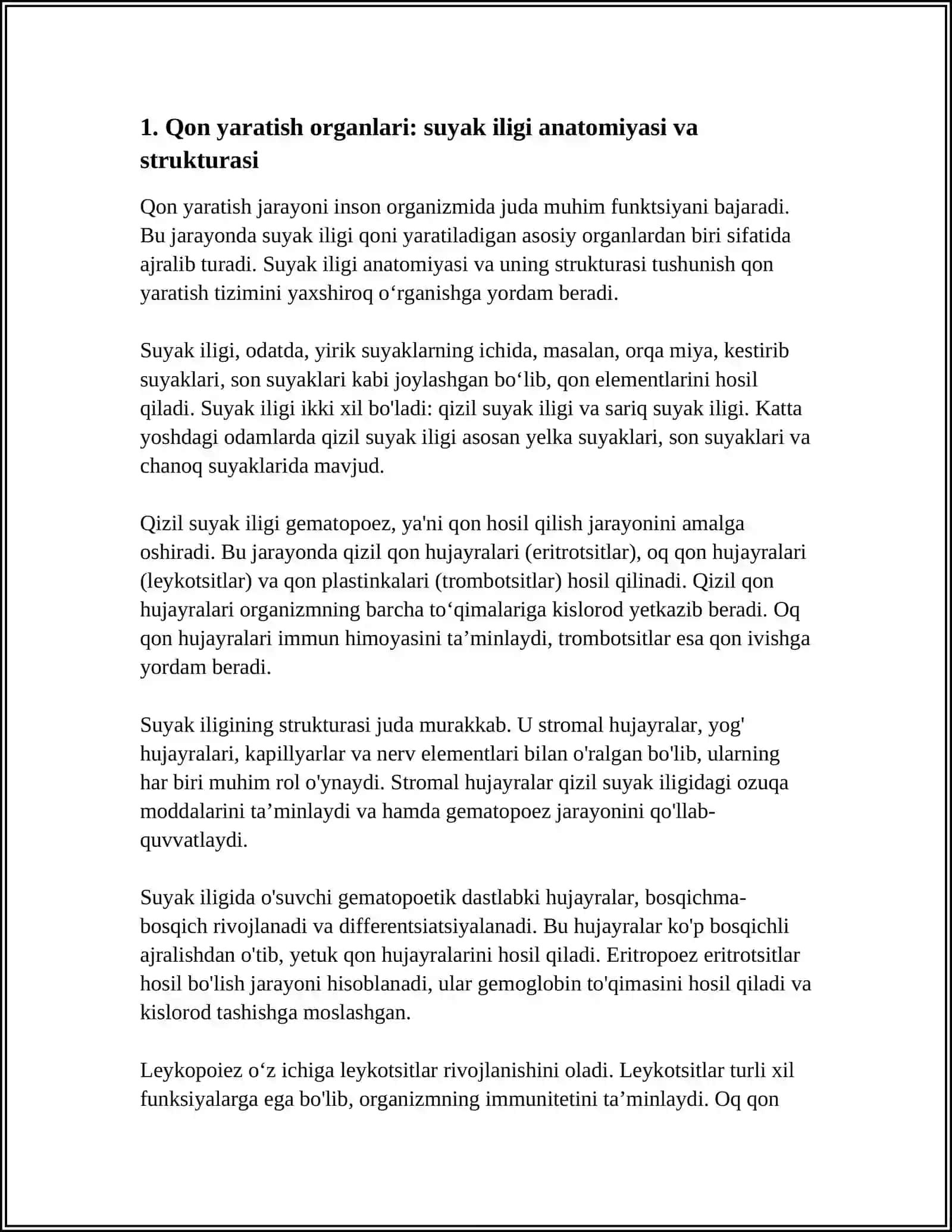 QON YARATISH AZOLARI ANATOMIK FIZIOLOGIYASI. SINDROMLARI. ANIMIK SINDROM. SUBYEKTIV OBYEKTIV BELGILARI 4
