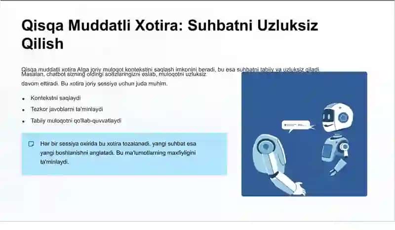 Xotira Asosidagi Model (Memory-based AI) 4