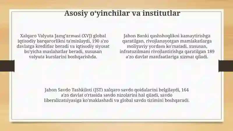Global iqtisodiyotni shakllantirish 4
