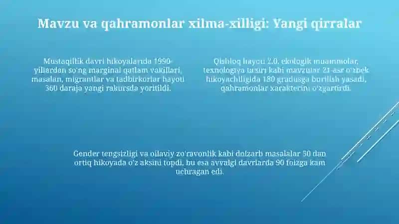 Istiqlol davri oʻzbek qissachiligining oʻziga xos qirralari 4