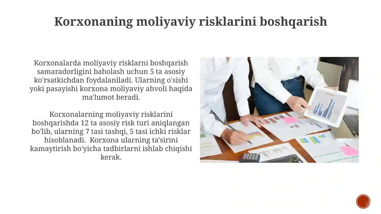 Korxonalarda moliyaviy ta'minot jarayonini boshqarish 4