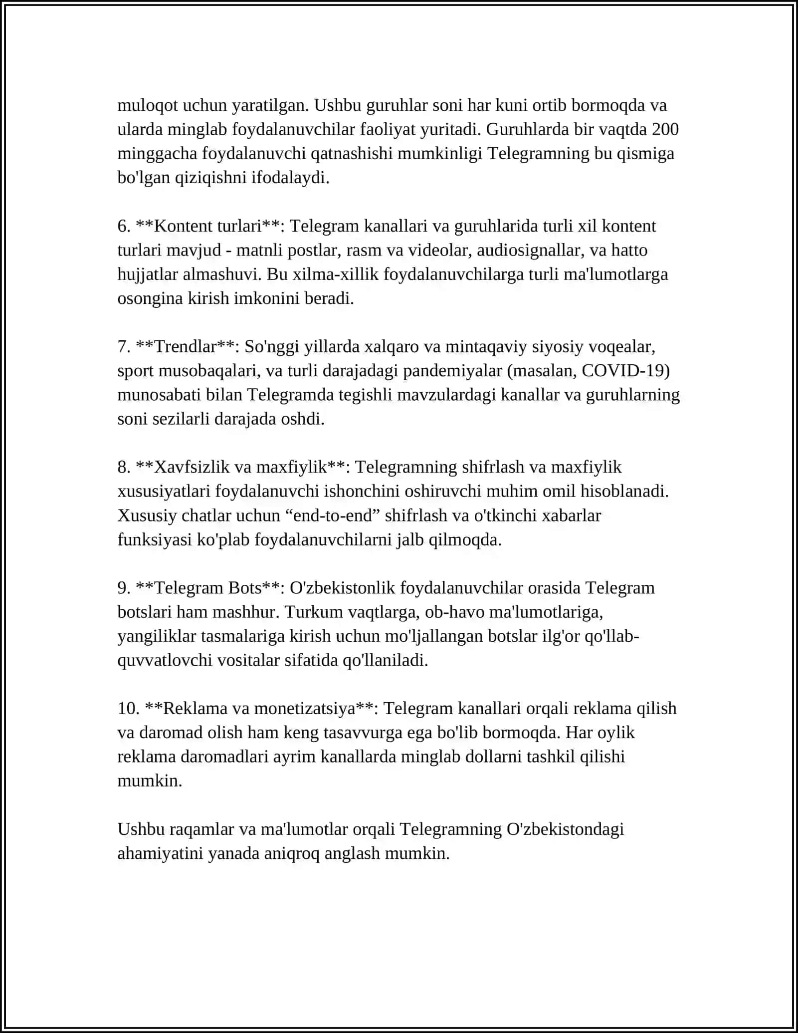 Telegramdagi kanallar va guruhlar 4