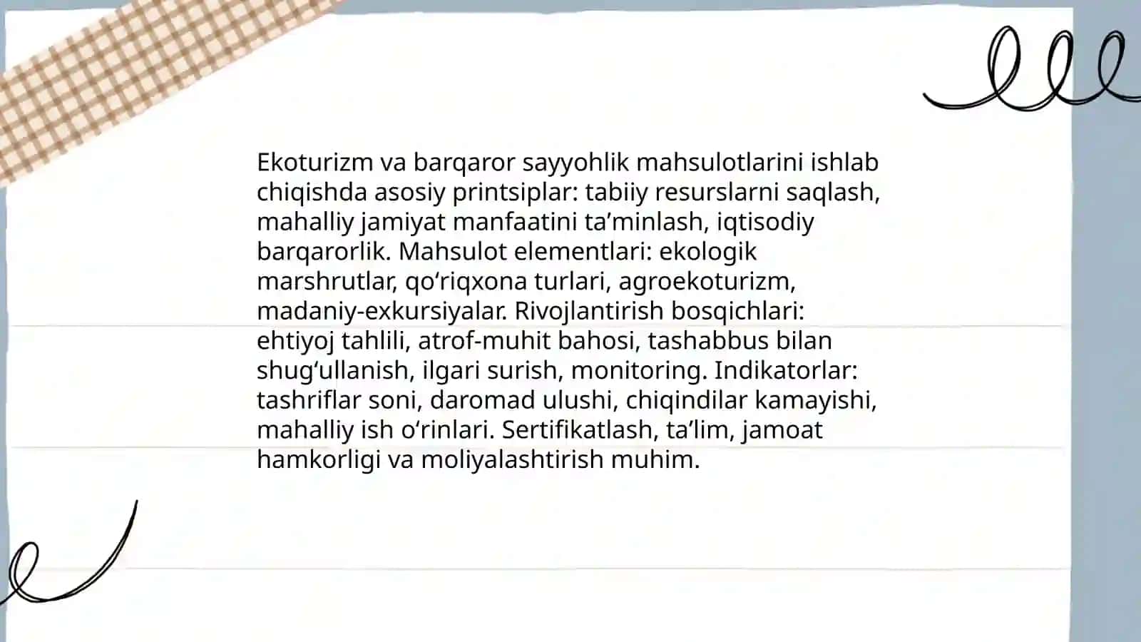 Yangi turizm mahsulotlari va xizmatlarini yaratish 4