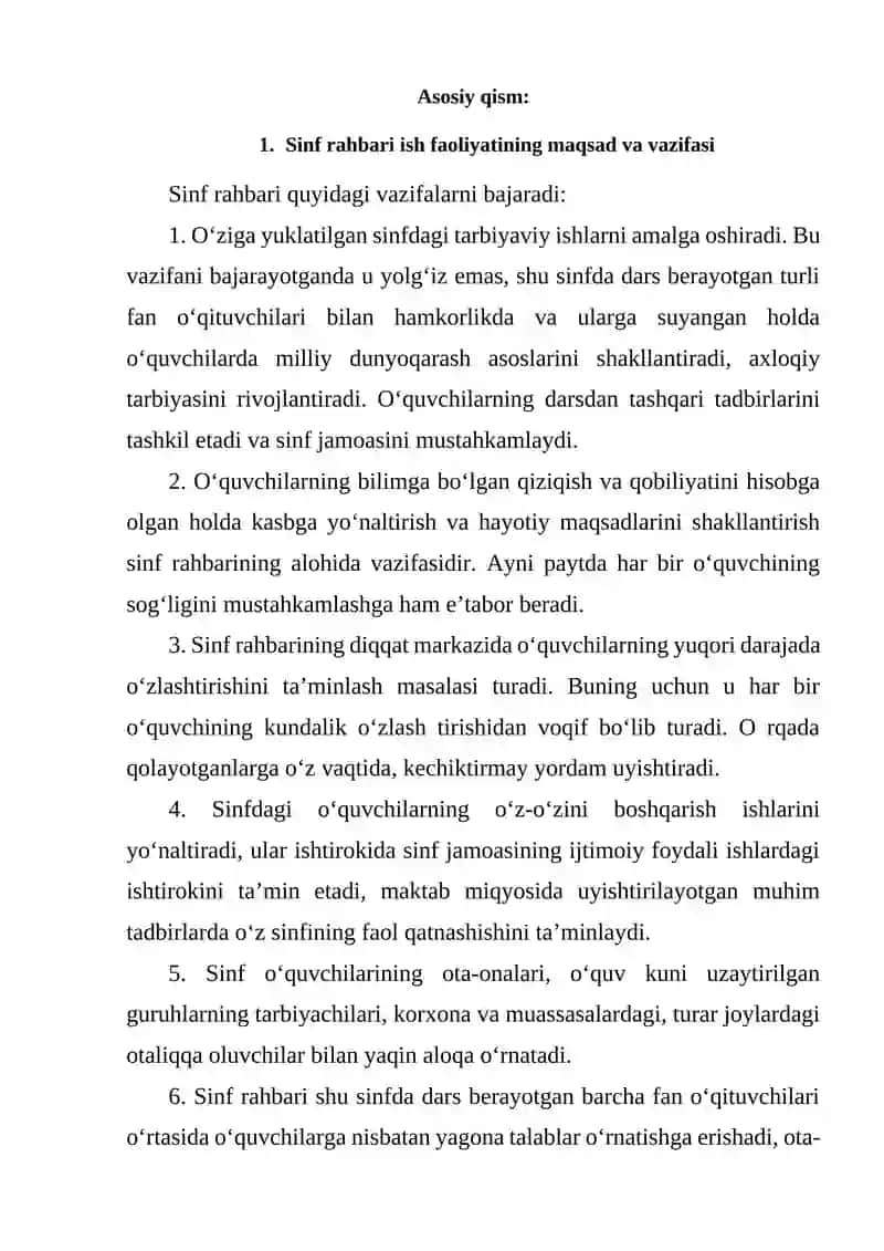 Sinf Rahbarining Tarbiyaviy Faoliyati Samaradorligini Oshirish Usullari 4