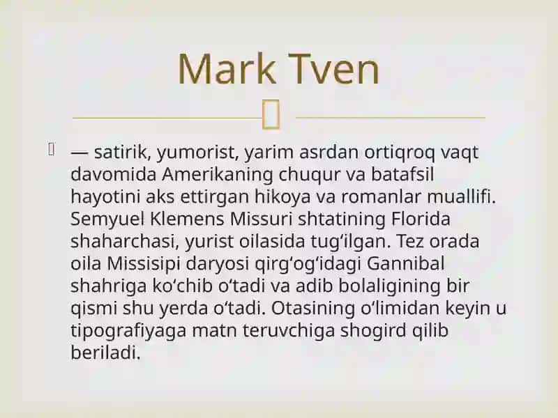 Mark Tvenning “Gekelberri Finniningsarguzashlari” qissasi 4