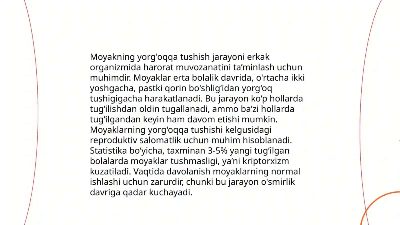 Moyakning yorg'oqqa tushish jarayoni va jinsiy a'zolarning rivojlanish nuqsonlari 4