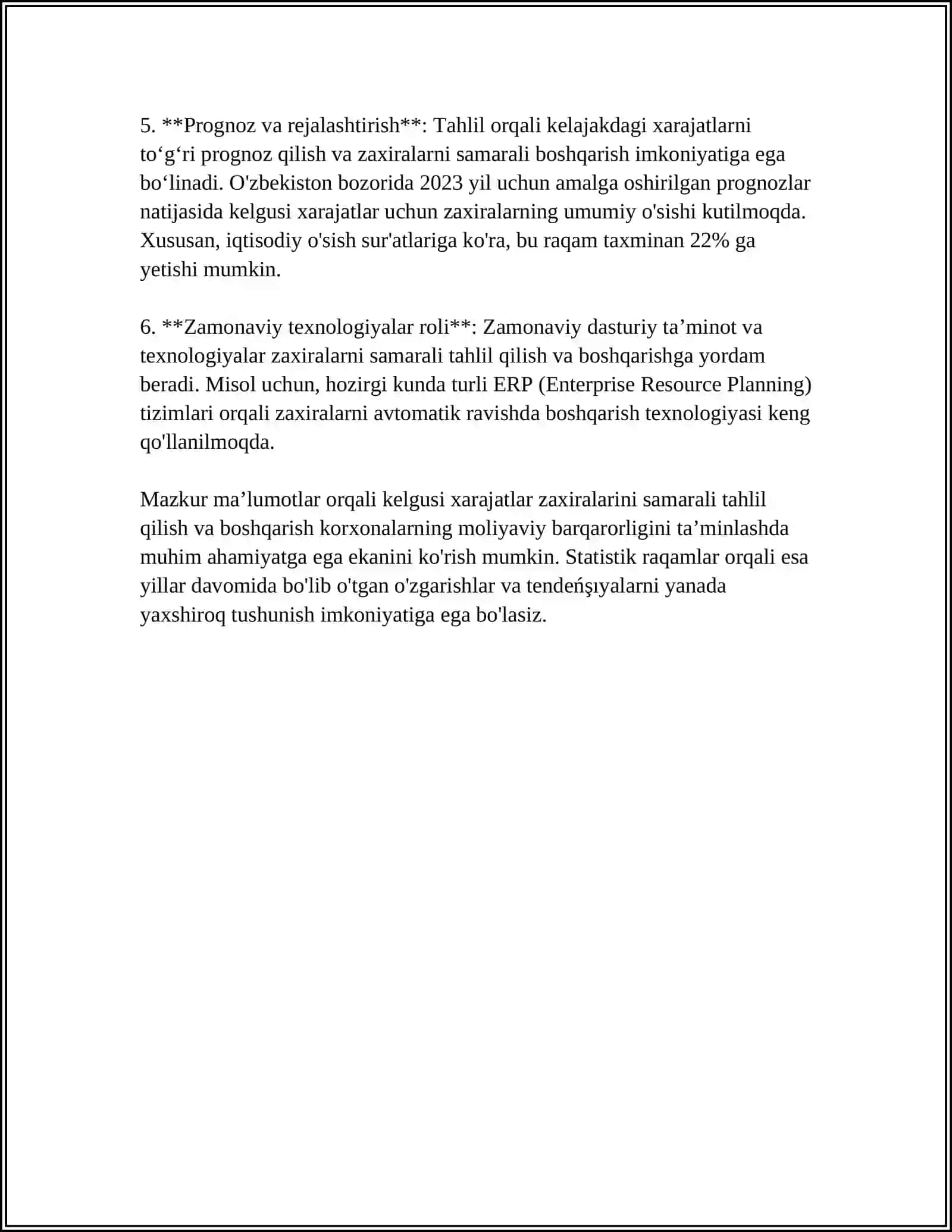 KELGUSI XARAJATLAR ZAXIRALARINI HISOBGA OLISH 4