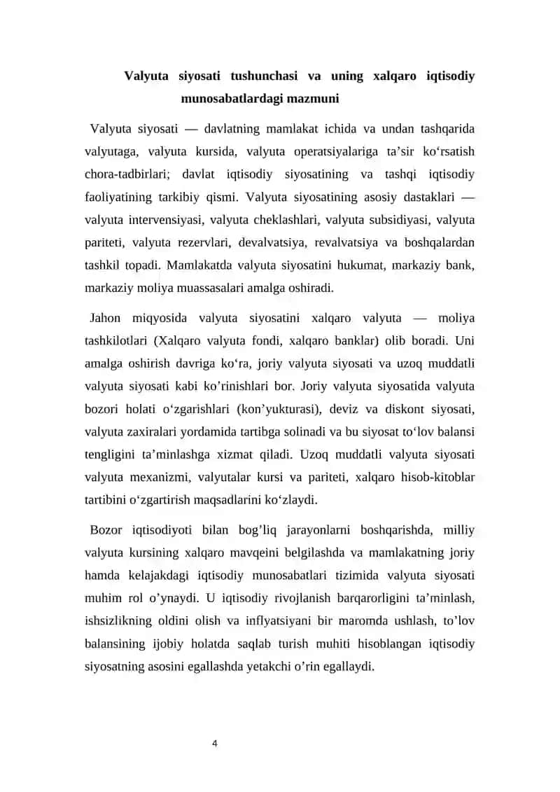 Valyuta bozori statistikasi ko’rsatkichlari 4
