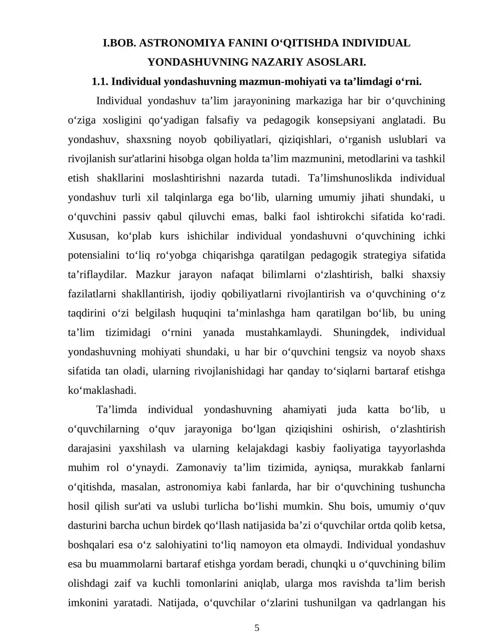 ASTRONOMIYA FANINI O‘QITISHDA INDIVIDUAL YONDASHUVNING NAZARIY ASOSLARI 4