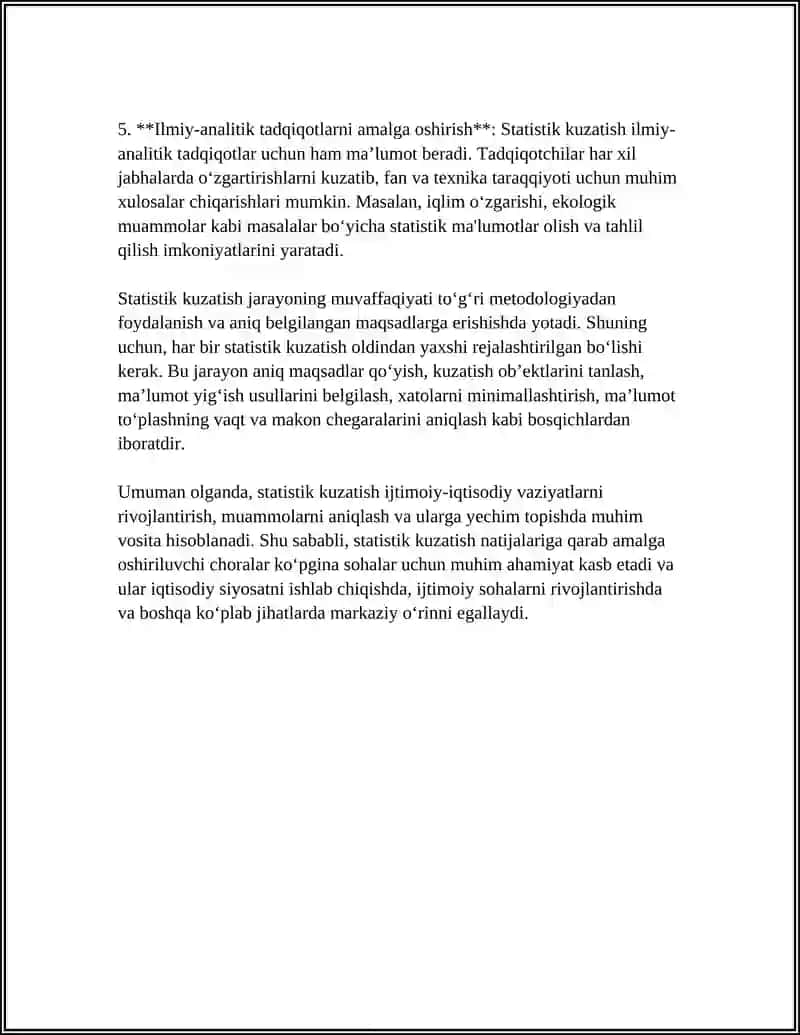 STATISTIK KUZATISHNING TASHKILIY MASALALARI 4