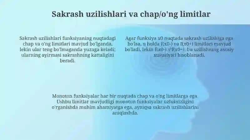 Monoton funksiyaning uzluksizligi isboti 4