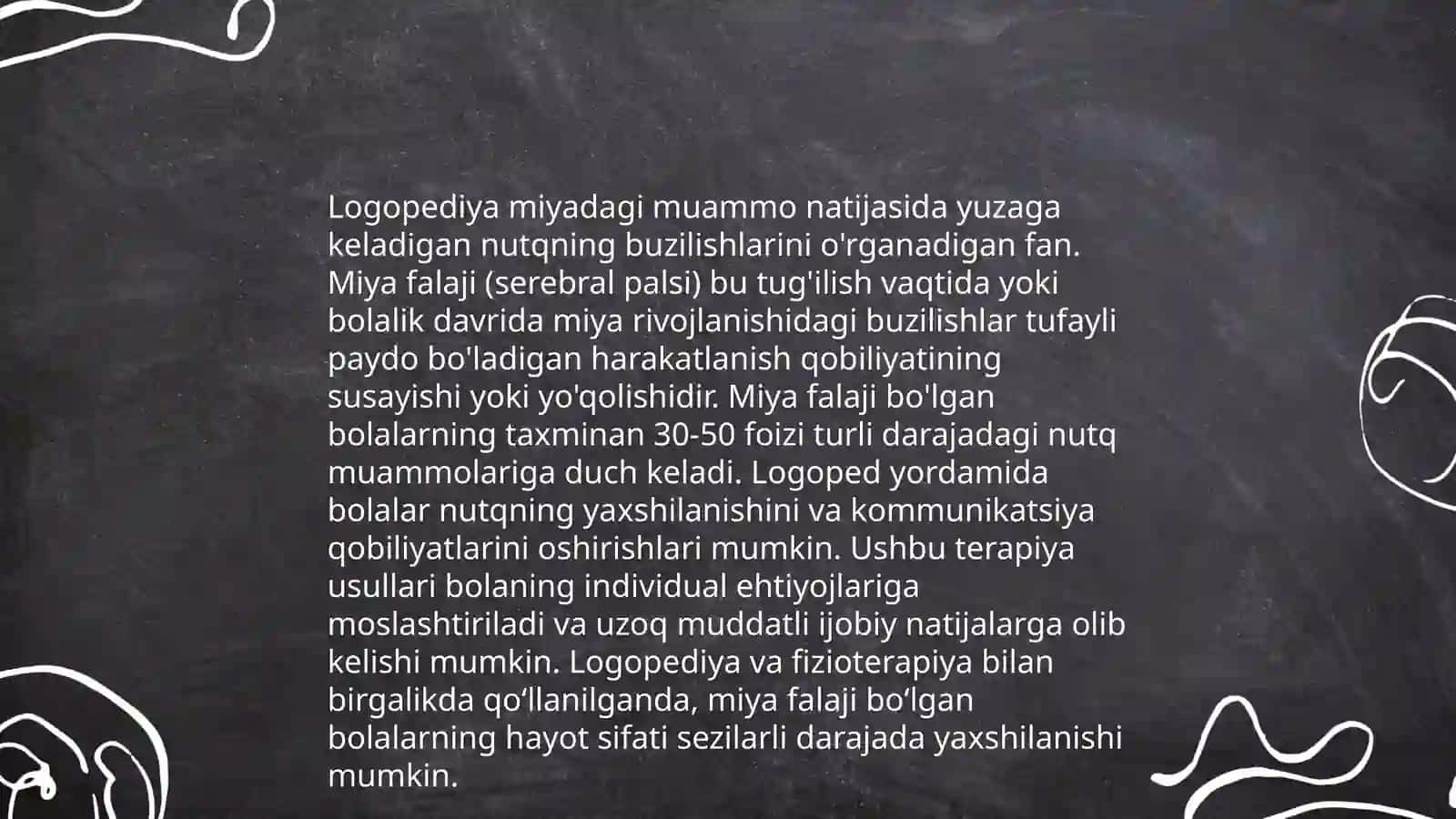 Miya falaji bòlgan bolalarda nutq buzilishlarini korreksiyalash usuli 4