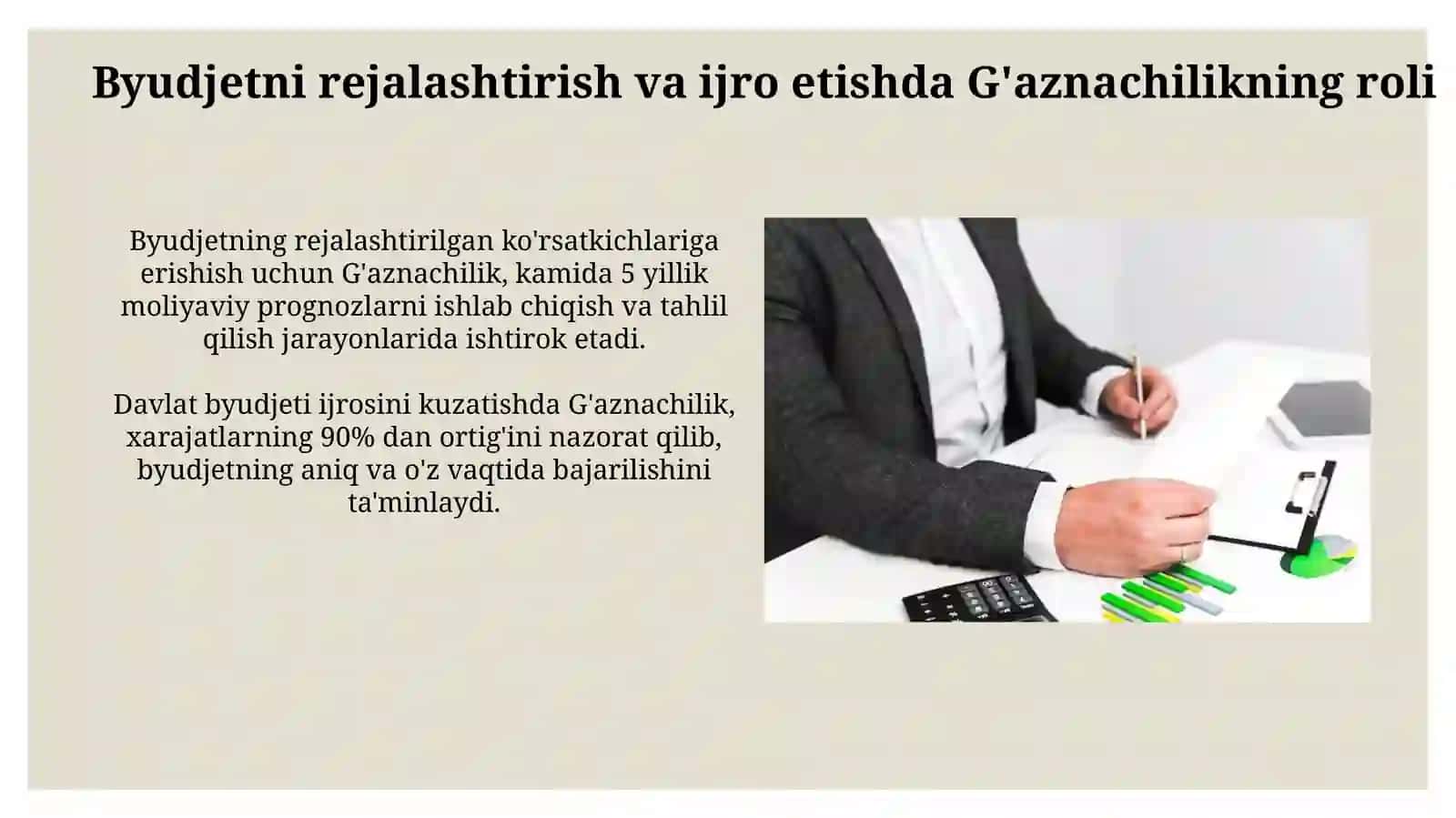 Davlat moliyasini boshqarishda Gʻaznachilik xizmati oʻrni 4