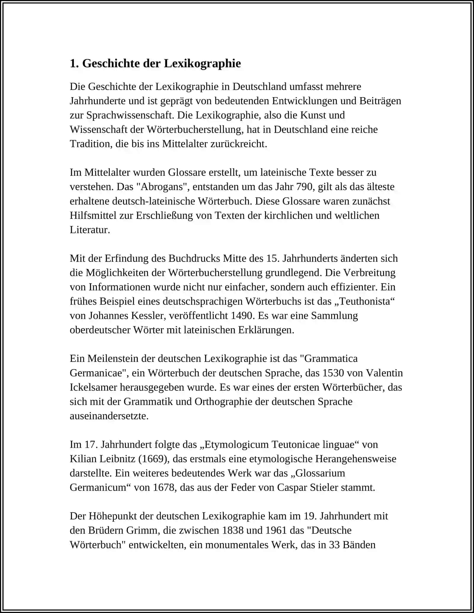 LEXIKOGRAPHIE ALS WISSENSCHAFT DER WÖRTER 4