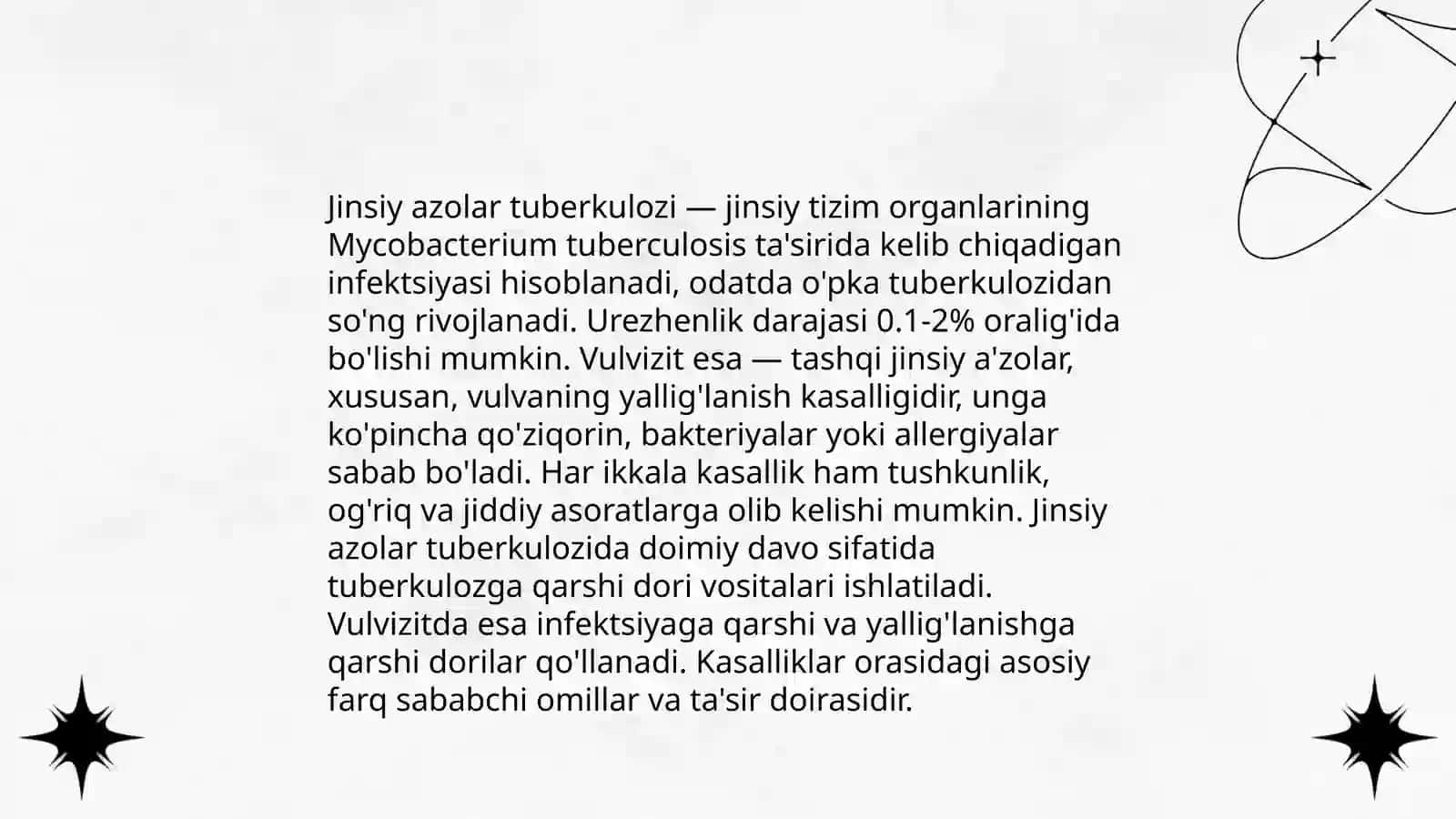Ayollar jinsiy azolari tuberkulozi differensial diagnostikasi 4