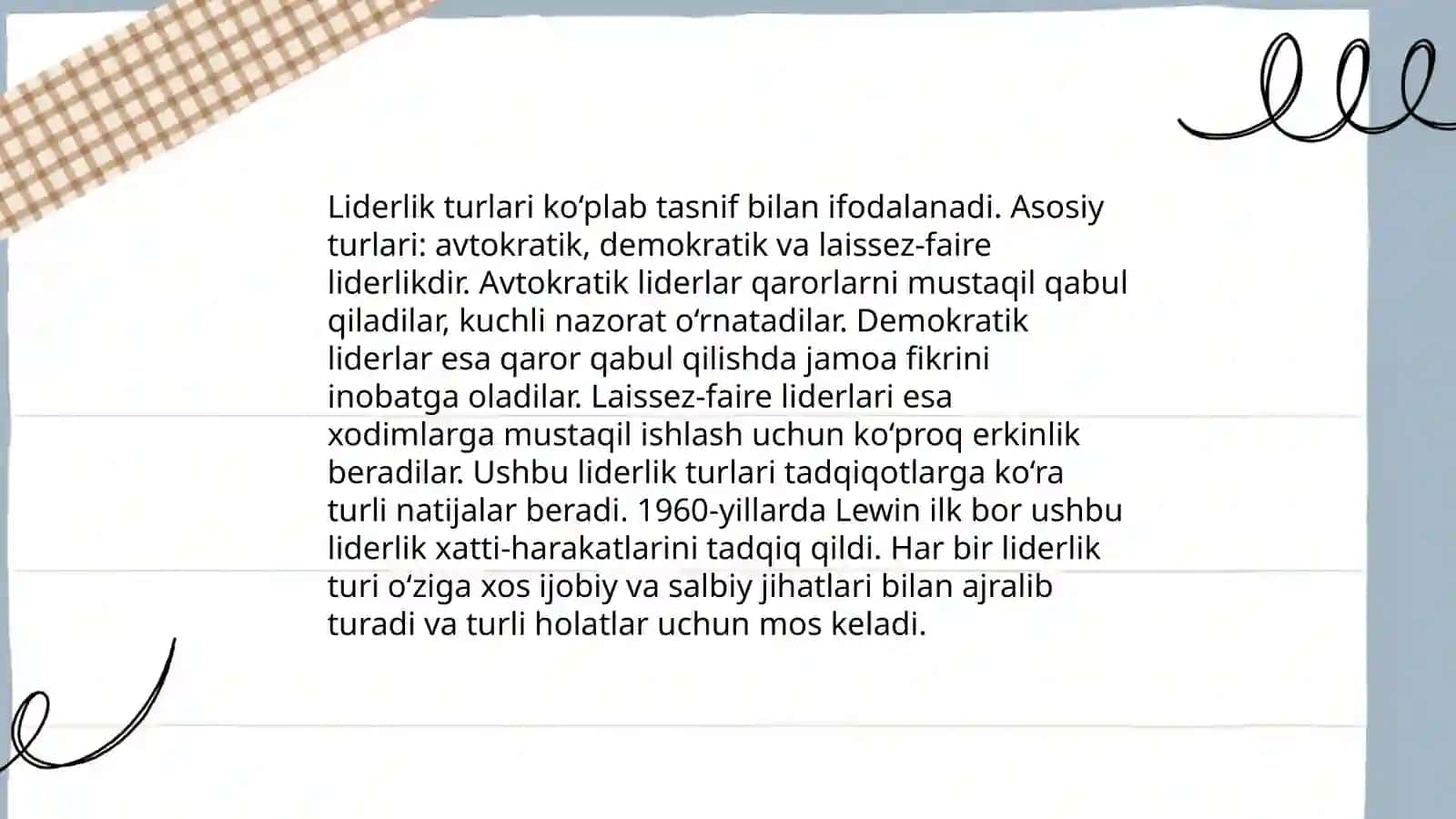 Liderlikning tabiati 4