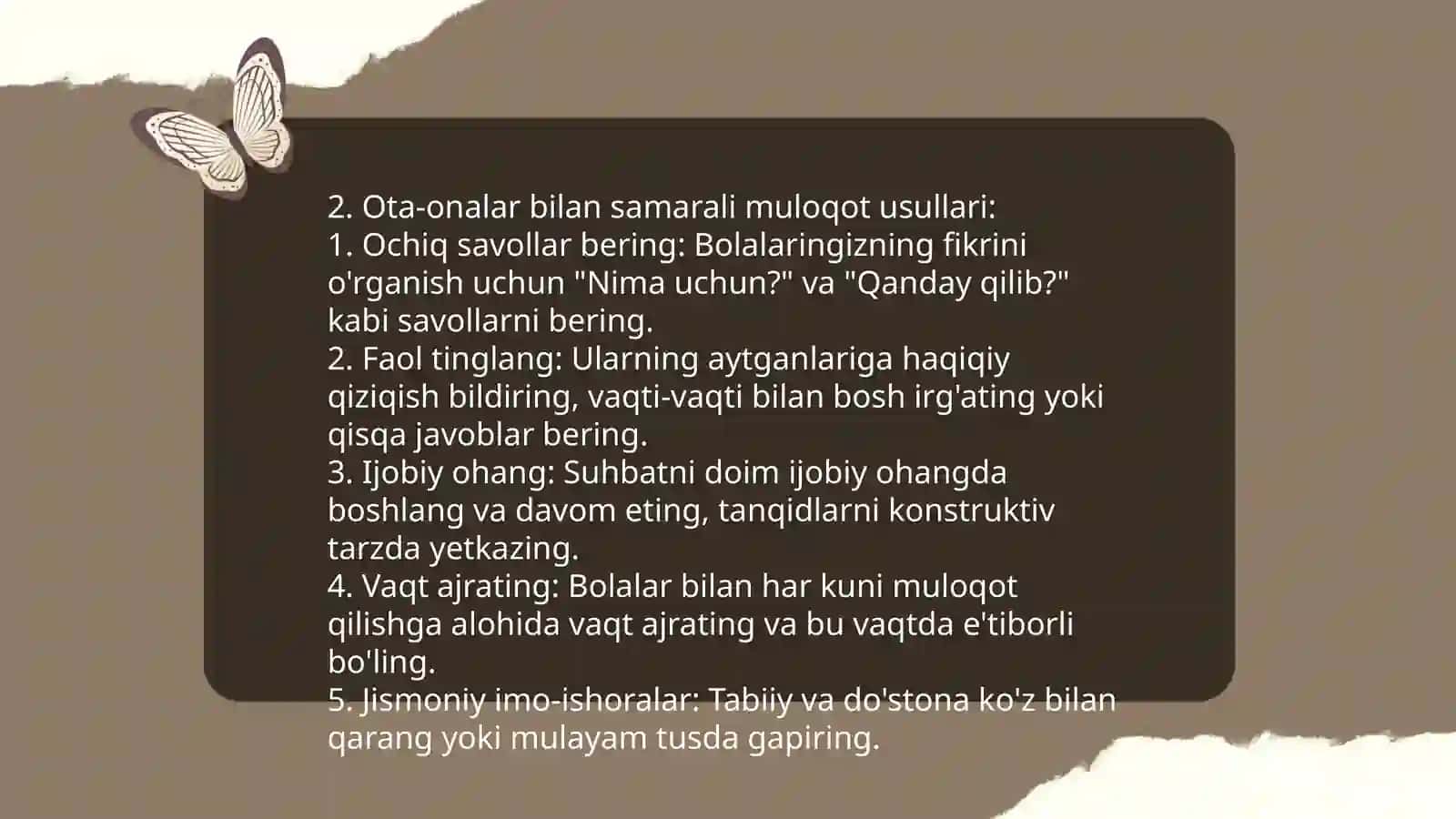 Ota- onalar bilan ishlashda tarbiyachilarga qòyiladigan talablar 4