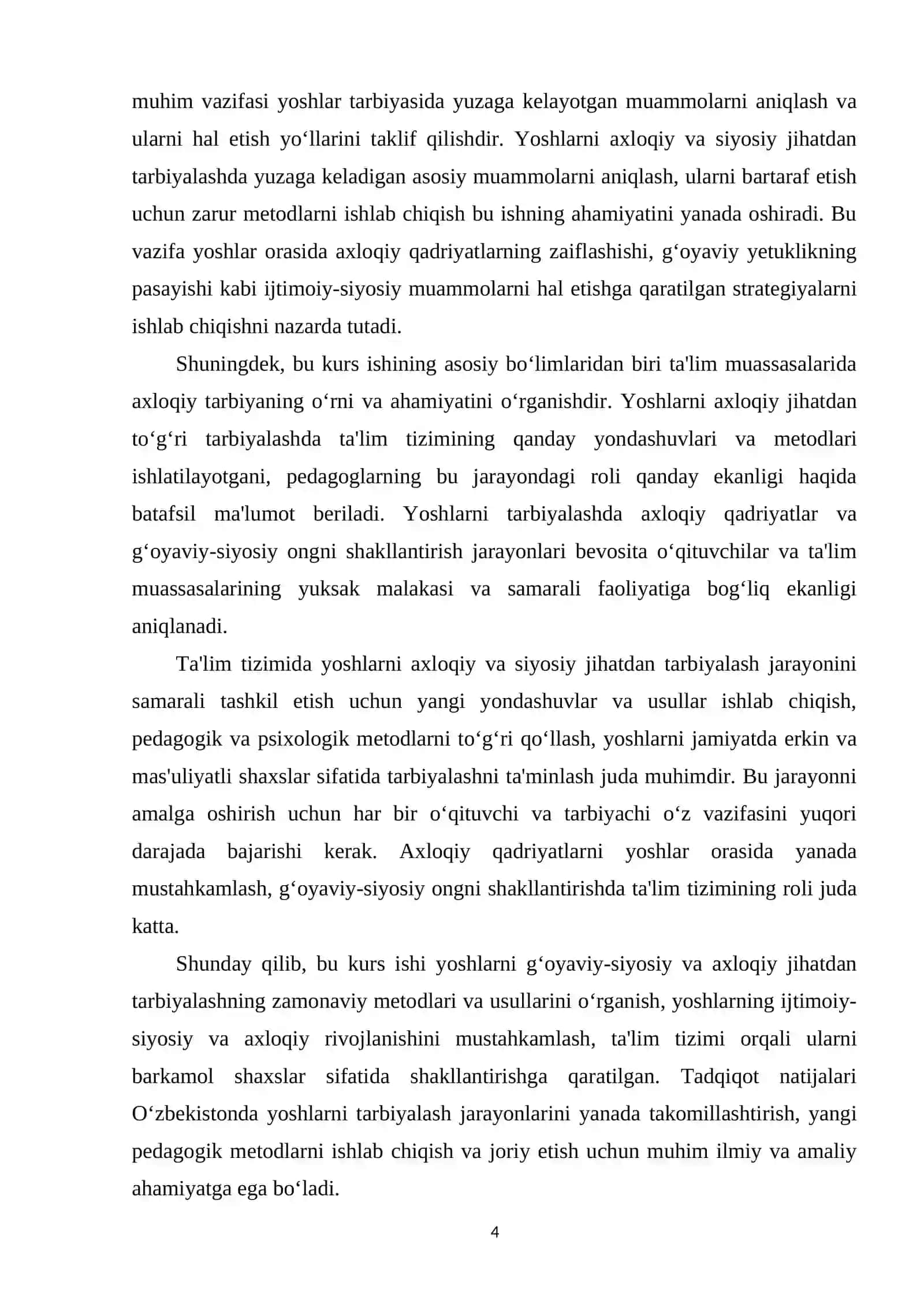Tarbiya jarayonida g'oyaviy siyosiy; axloqiy tarbiyani tashkil etish 4