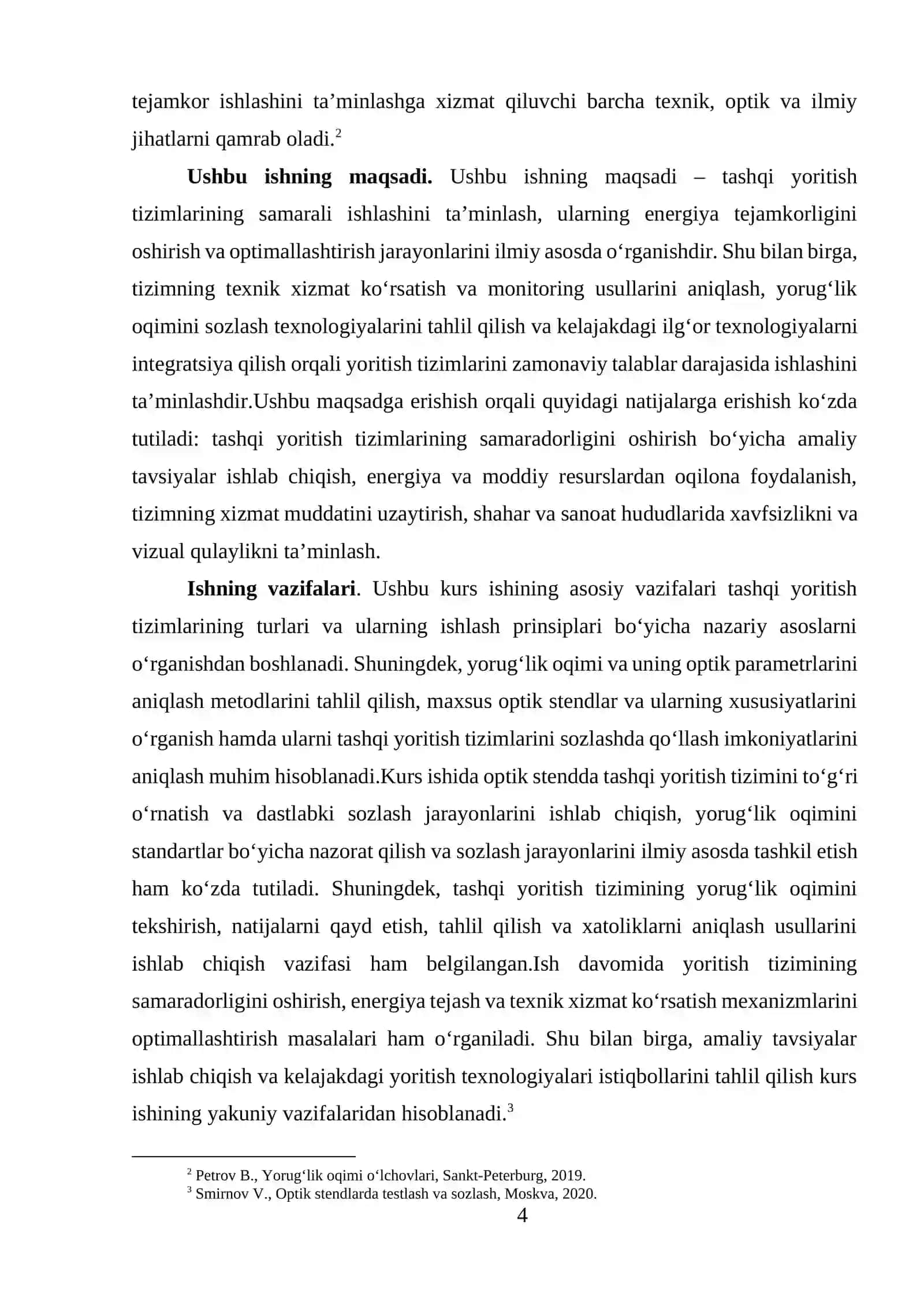 Tashqi yoritish tizimi yorug‘lik oqimini maxsus optik stendda sozlash va tekshirish texnologik jarayoni 4