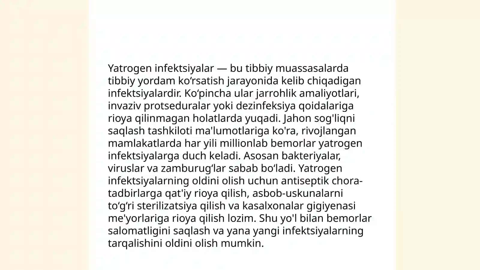Kasalxona ichida tarqaluvchi yuqumli kasalliklar qo'zg'atuvchilari 4