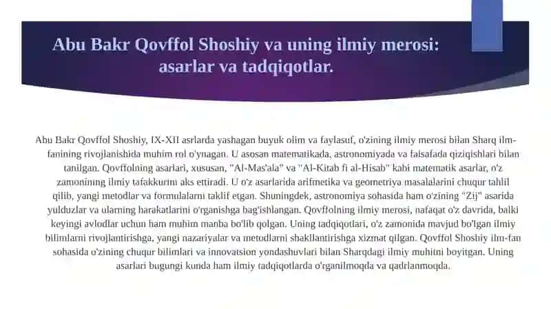 IX-XII asrlarda sharqda ilm-fan ravnaqi 4
