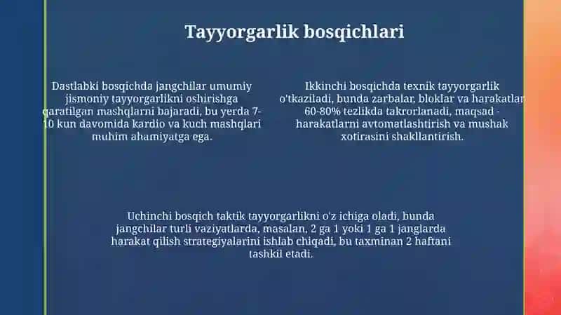 Juftlikda erkin va shartli jang o'tkazish uslubyati 4