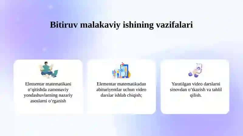 ELEMENTAR MATEMATIKADAN ABITURIYENTLAR UCHUN VIDEO DARSLAR 4