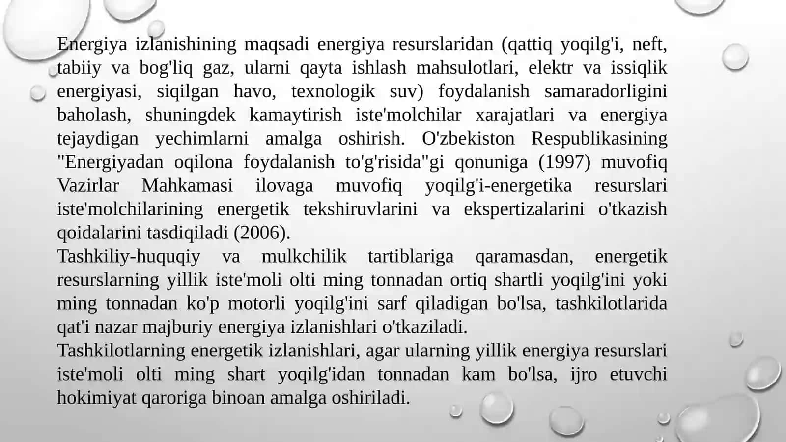 ENERGIYA IZLANISHLARI VA ENERGIYA AUDITI METODOLOGIYASI 4