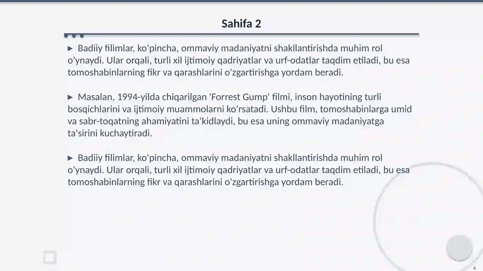 Badiiy filimlar va ommaviy madaniyat 4