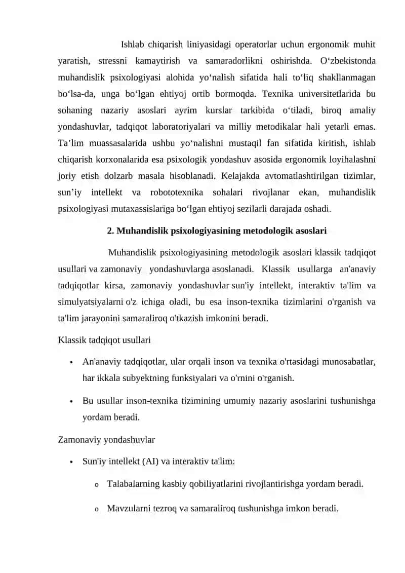 Muhandislik psixologiyasining tamoyillari va metodologik asoslari 4