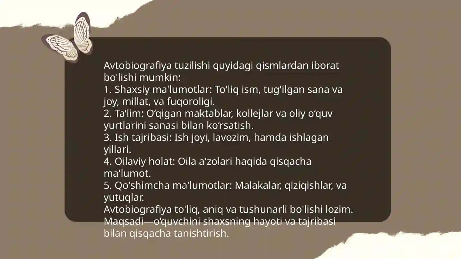Avtobiografiya haqida maʼlumot 4