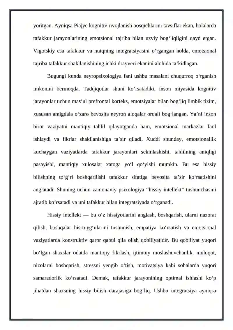 Tafakkur va hissiy bilish 4