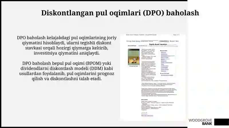 Qimmatli qog’ozlarning baholashni asosiy ussullari 4