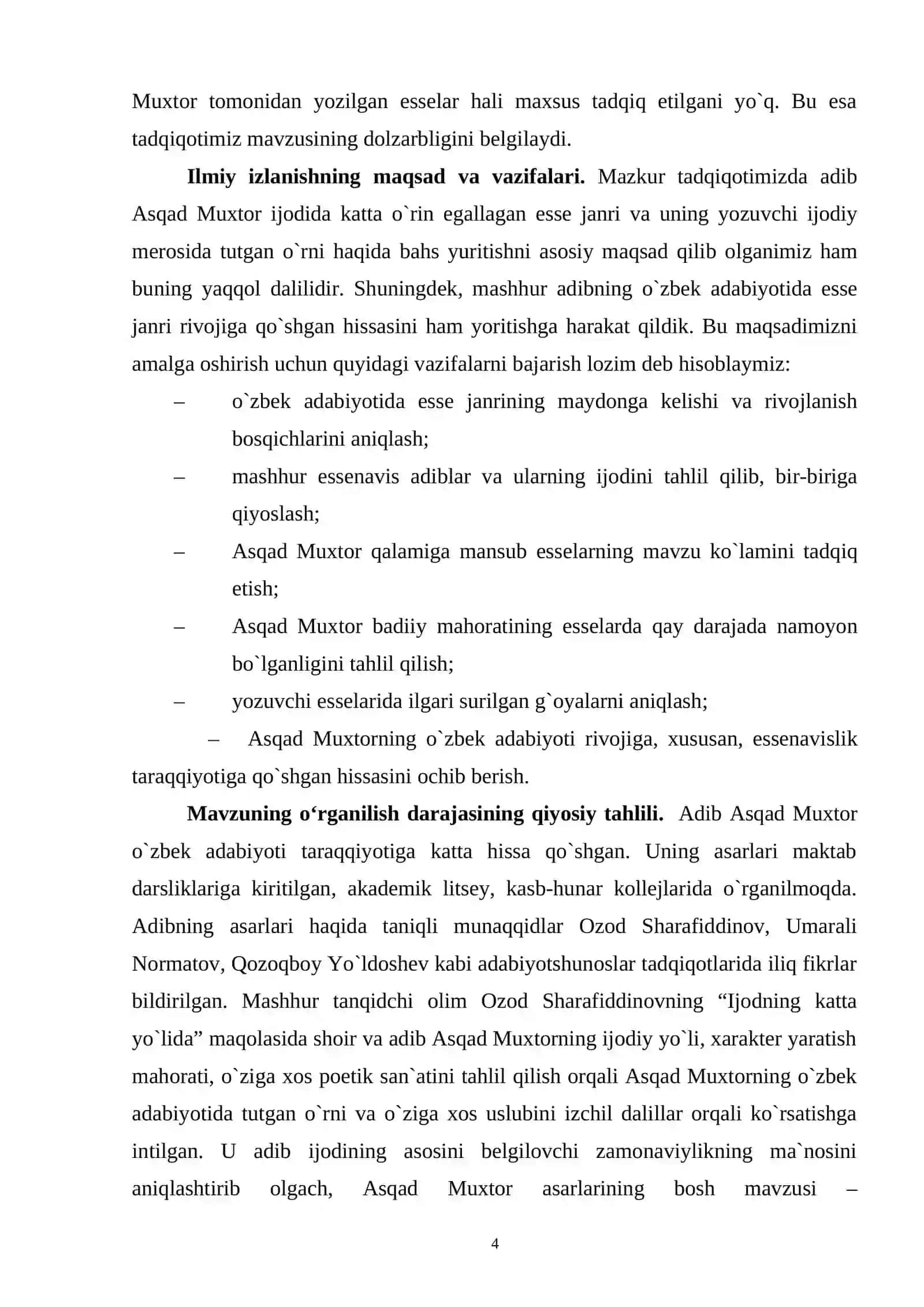 Asqad Muxtor ijodida esse janrining takomili 4