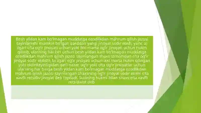 Residiv Jinoyatlarning Kriminologik tavsifi 4