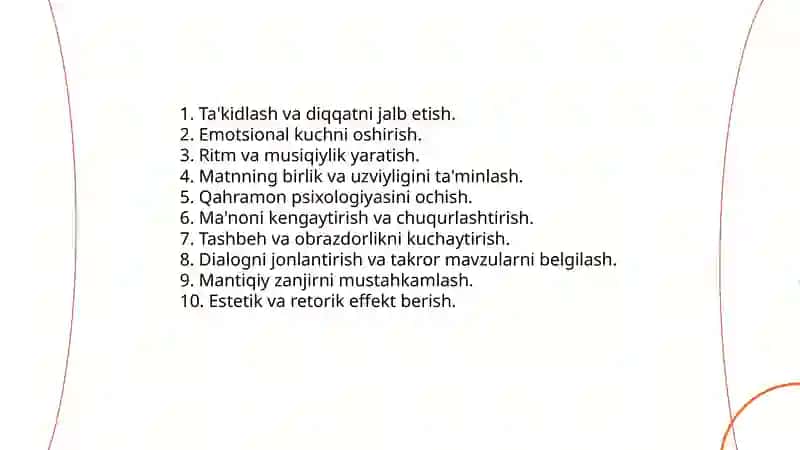 Badiiy matnda sintaktik takror 4