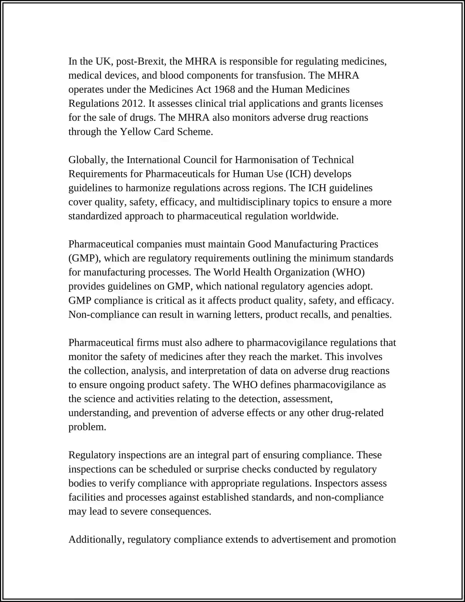 Regulatory Compliance in Pharmaceuticals 4