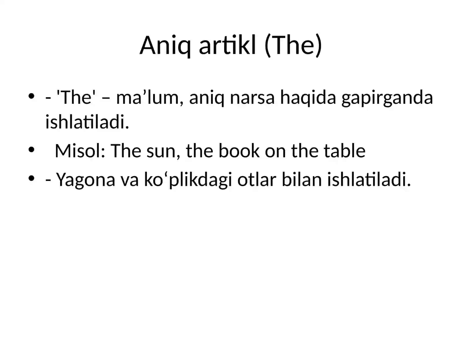 Ingliz tilidagi artikllar 4